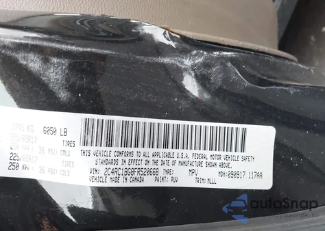 2015 Chrysler Town & Country Touring z USA, uszkodzony, nr VIN 2C4RC1BG8FR520668